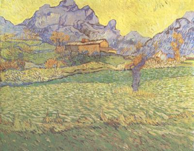 Vincent Van Gogh A Meadow in the Mounatains:Le Mas de Saint-Paul (nn04) oil painting picture